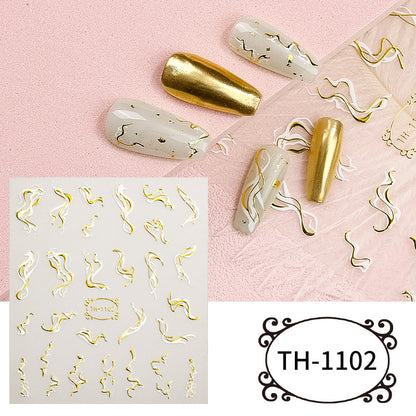 Autocollants pour ongles style antique