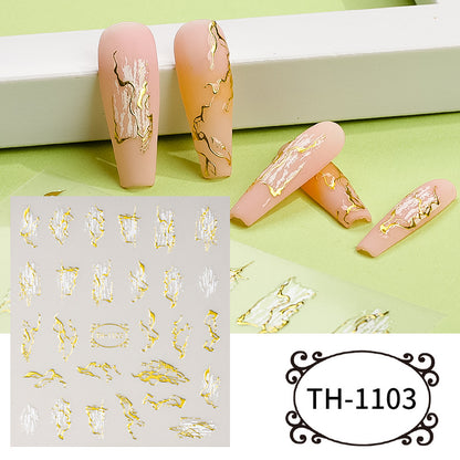 Autocollants pour ongles style antique