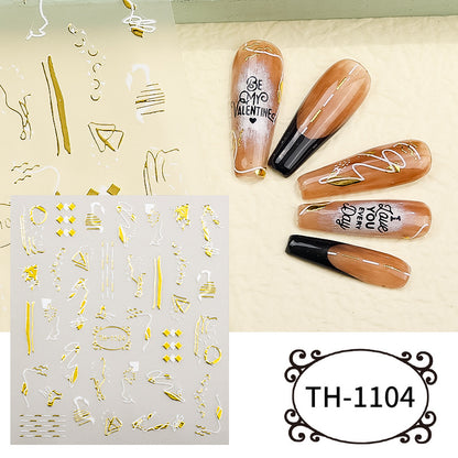 Autocollants pour ongles style antique