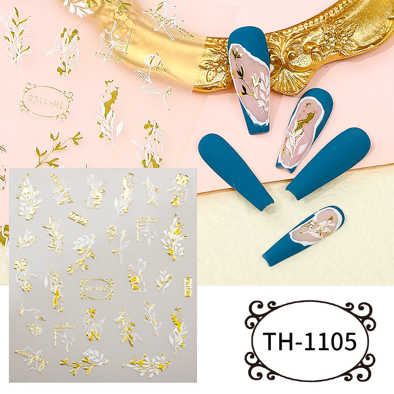 Autocollants pour ongles style antique