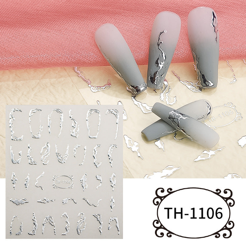 Autocollants pour ongles style antique