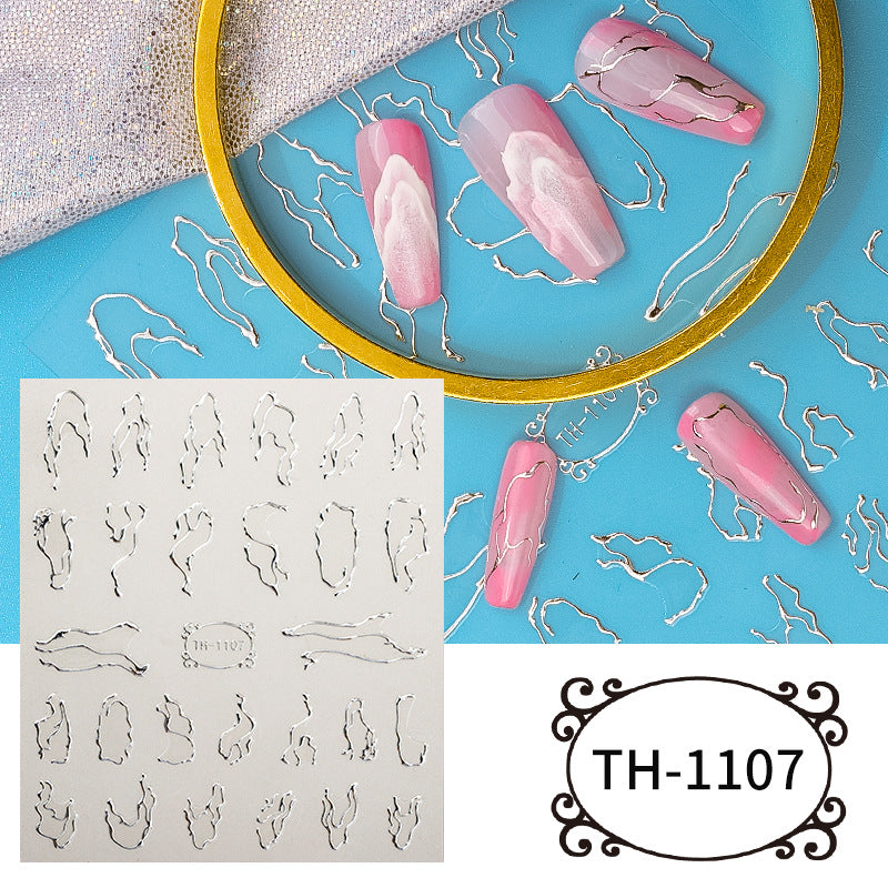 Autocollants pour ongles style antique