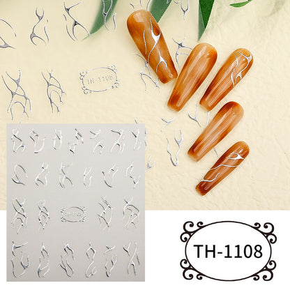 Autocollants pour ongles style antique