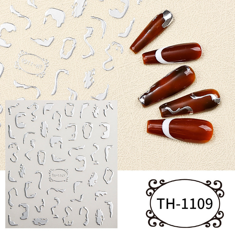 Autocollants pour ongles style antique