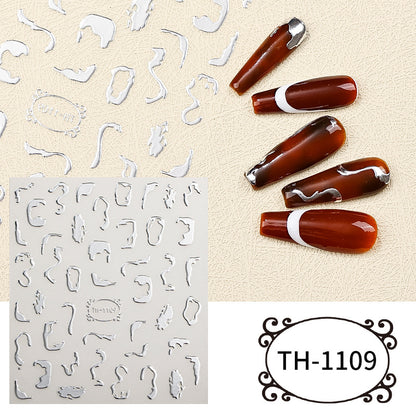 Autocollants pour ongles style antique
