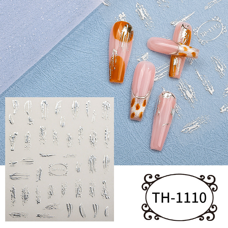 Autocollants pour ongles style antique