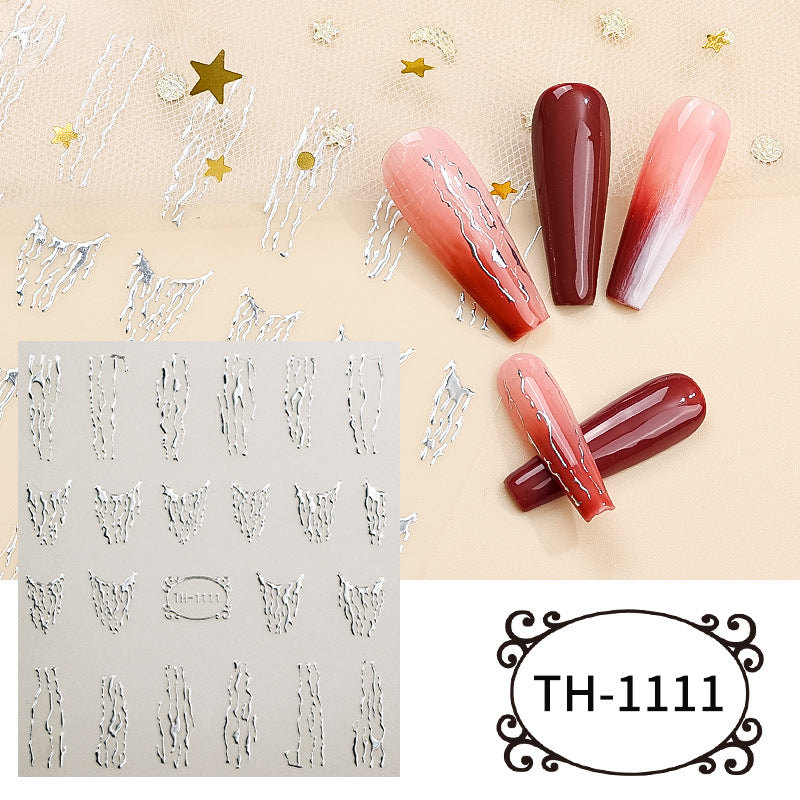 Autocollants pour ongles style antique
