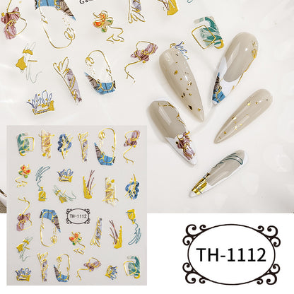 Autocollants pour ongles style antique
