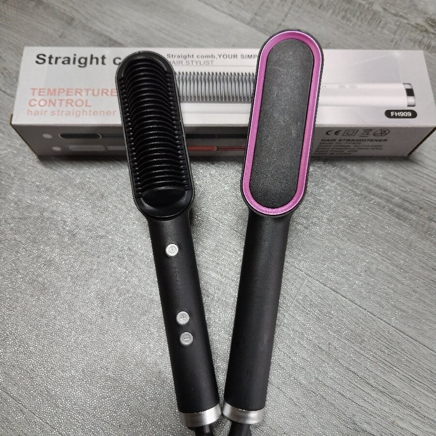 Peigne Chauffant Lissant Électrique | Cheveux Lisses & Coiffage Rapide
