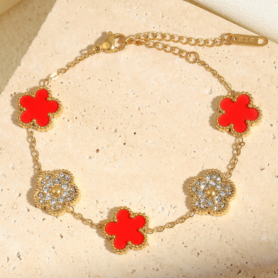 Bracelet à cinq feuilles