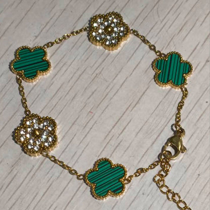 Bracelet à cinq feuilles