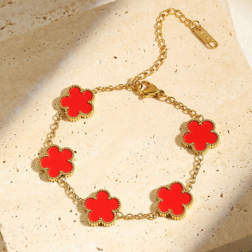 Bracelet à cinq feuilles