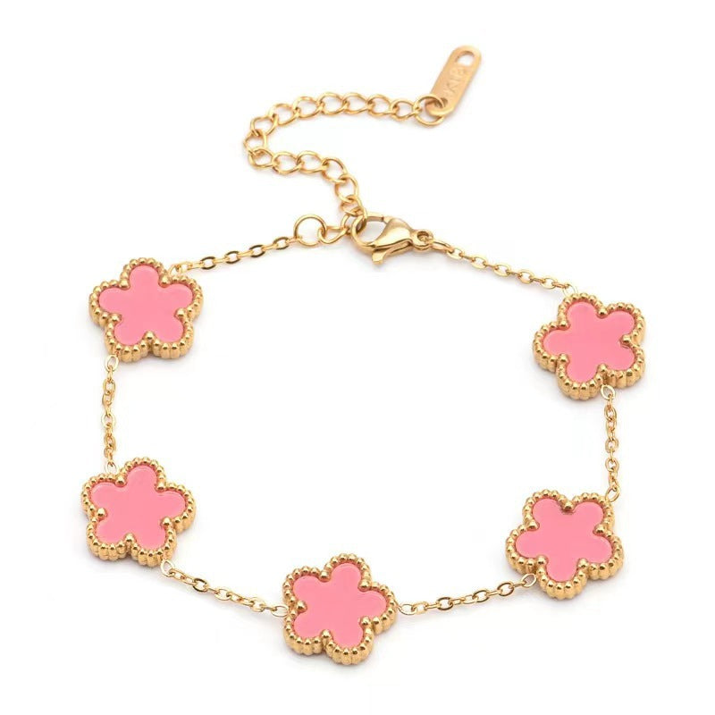 Bracelet à cinq feuilles