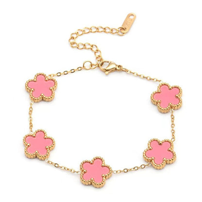 Bracelet à cinq feuilles