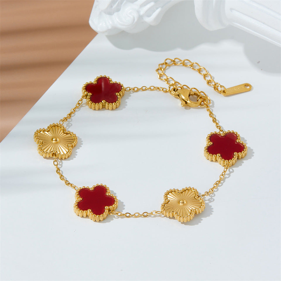 Bracelet à cinq feuilles