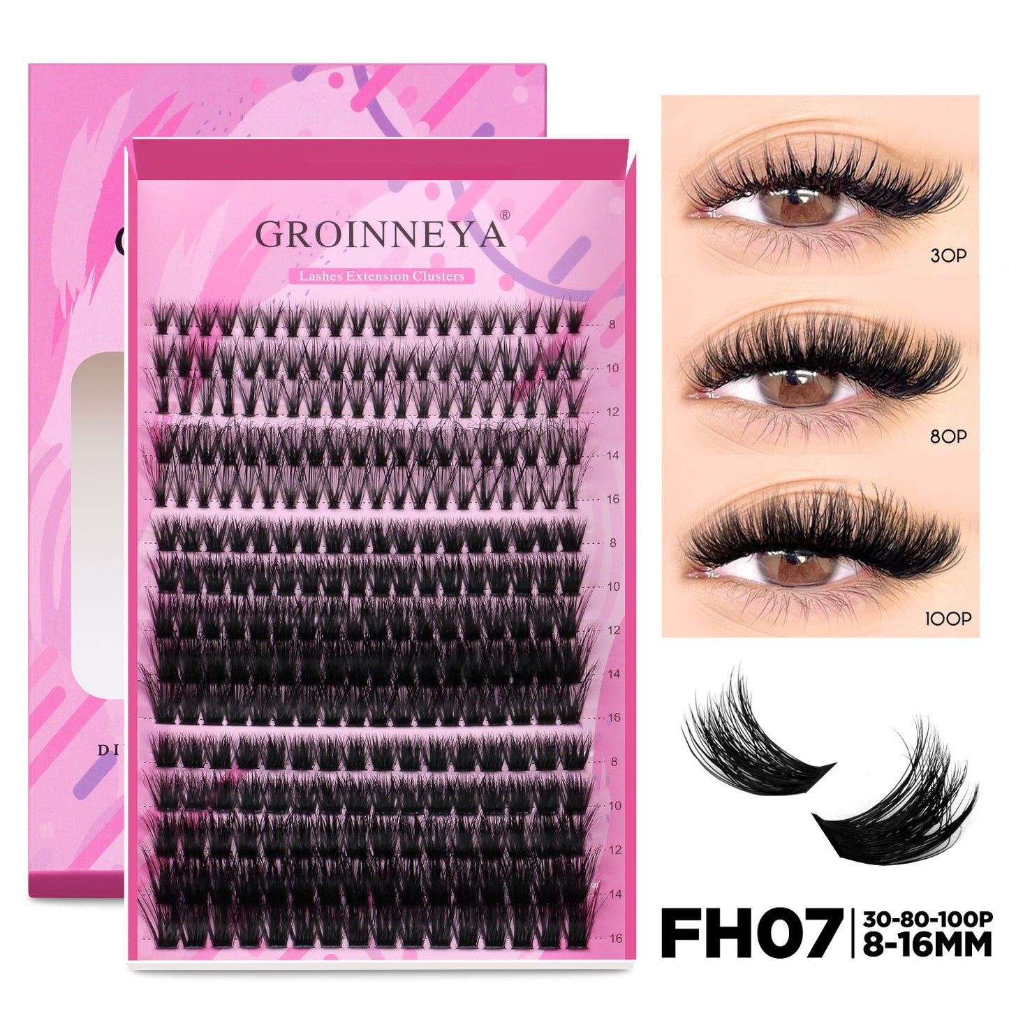Un seul bouquet de faux cils recourbés