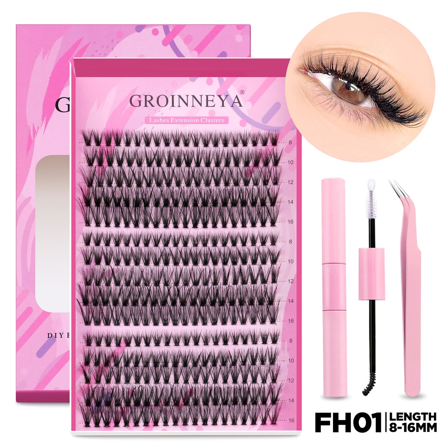Un seul bouquet de faux cils recourbés
