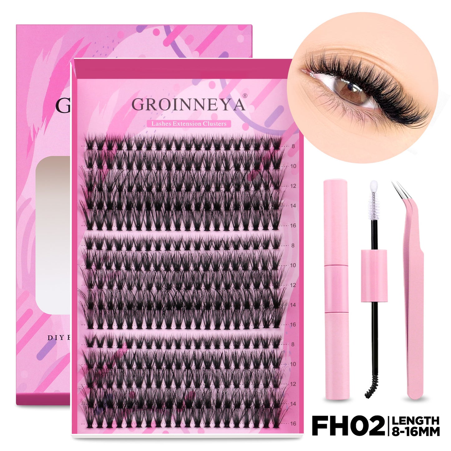 Un seul bouquet de faux cils recourbés