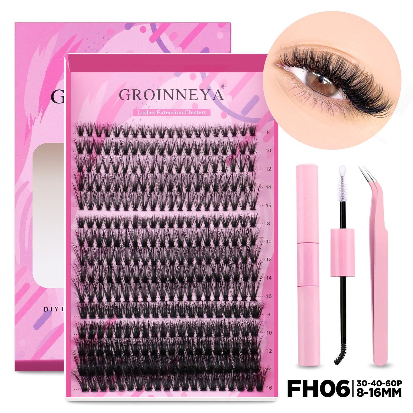 Un seul bouquet de faux cils recourbés