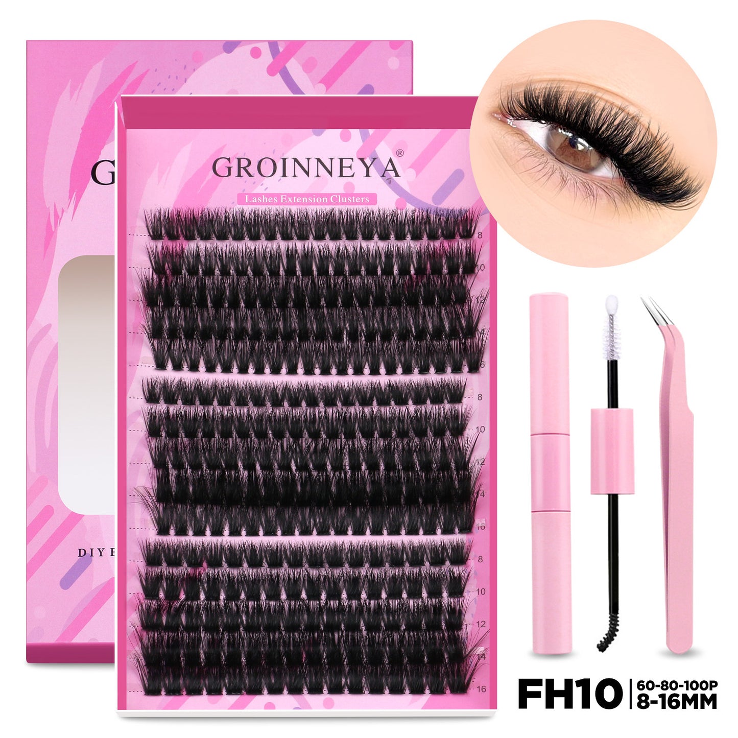 Un seul bouquet de faux cils recourbés
