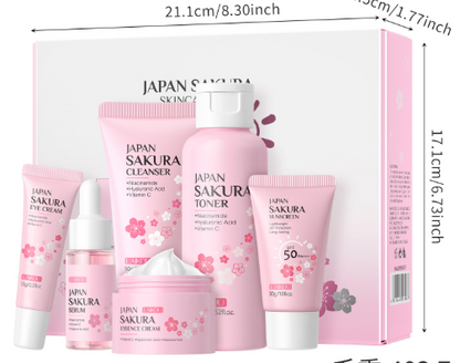 Coffret Skincare Fleur de Cerisier 6 Pièces | Routine Douce & Peau Lumineuse